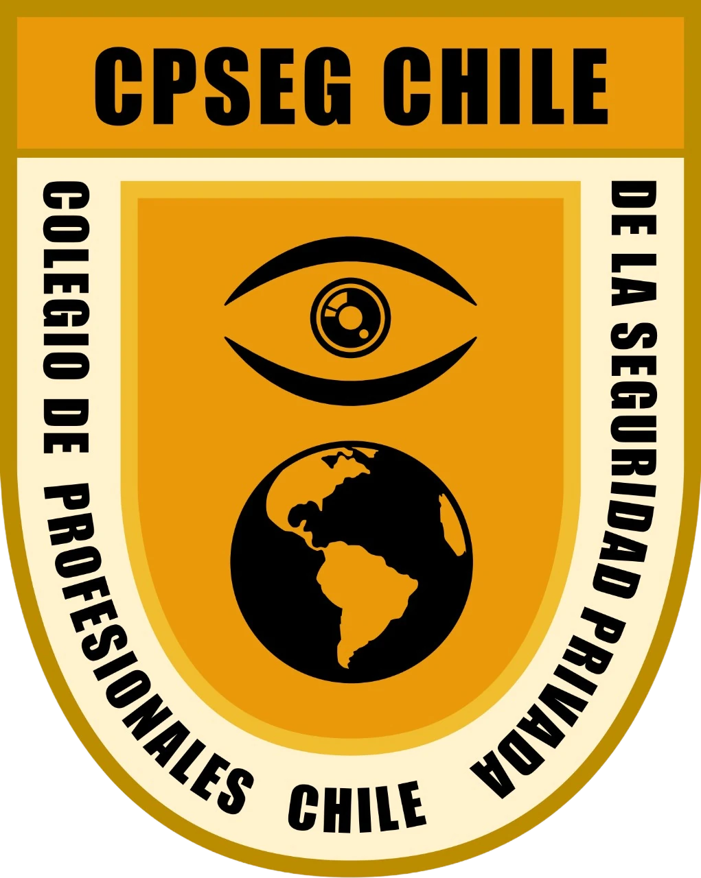 Logo de CPSEG Chile, Colegio de Profesionales de la Seguridad Privada, aliado de PROCD